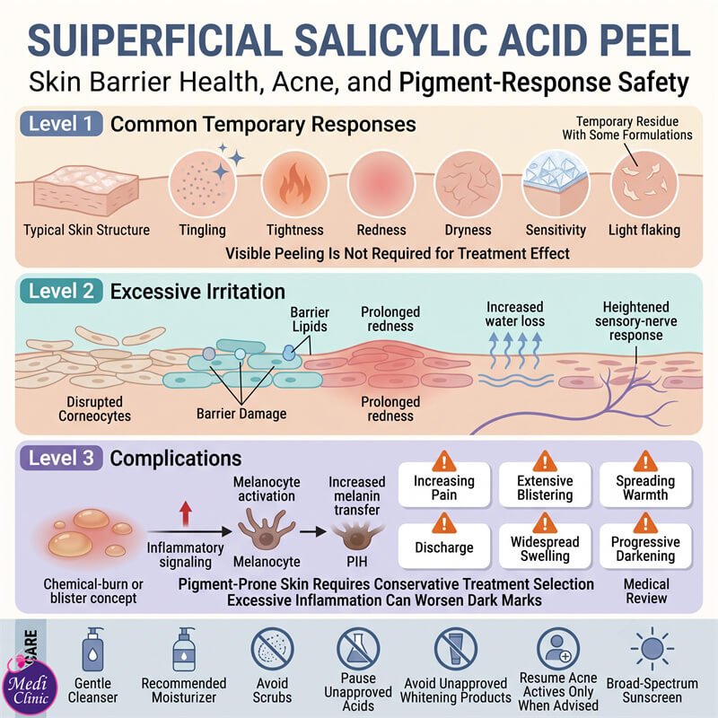Doctor explaining salicylic acid peel aftercare in JB Doctor explaining salicylic acid peel aftercare in JB