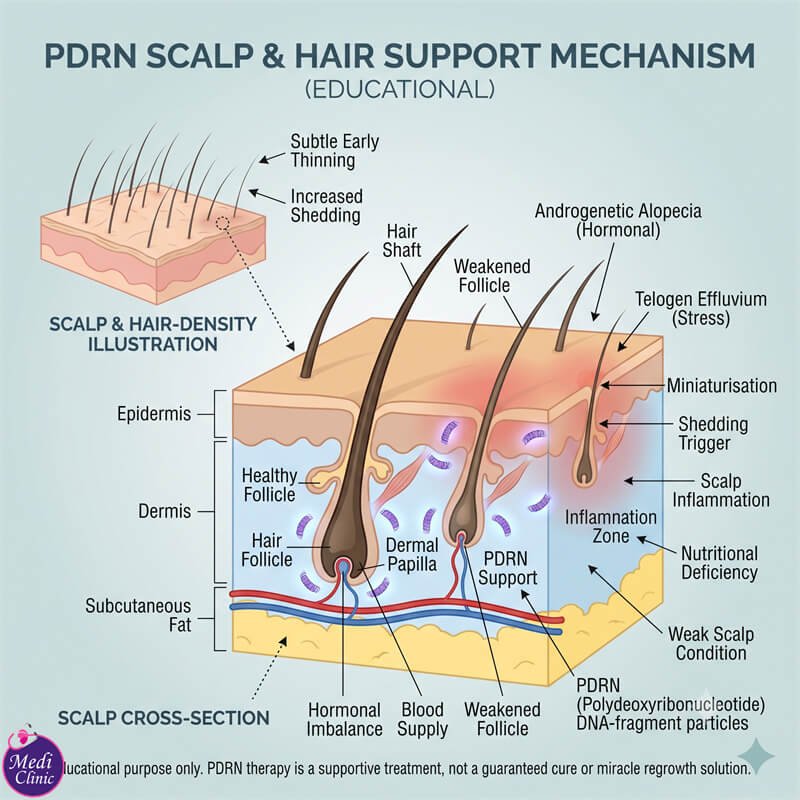 Doctor-led PDRN scalp hair treatment consultation in Johor Bahru Doctor-led PDRN scalp hair treatment consultation in Johor Bahru