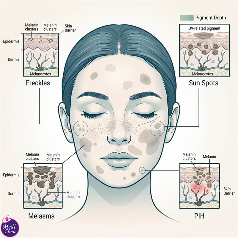 Doctor performing pigmentation laser treatment at Medi Clinic Johor Bahru Doctor performing pigmentation laser treatment at Medi Clinic Johor Bahru