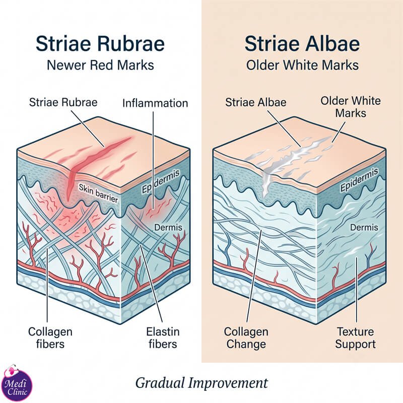 Doctor performing stretch marks laser treatment at Medi Clinic Johor Bahru Doctor performing stretch marks laser treatment at Medi Clinic Johor Bahru