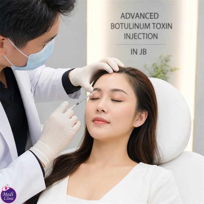 Doctor planning a nose filler treatment programme for patient from Singapore at Medi Clinic JB SG Doctor planning a nose filler treatment programme for patient from Singapore at Medi Clinic JB SG