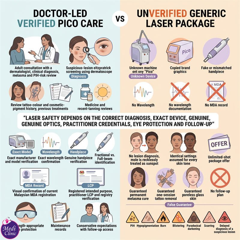 Doctor planning a realistic tattoo and pigmentation laser timeline
