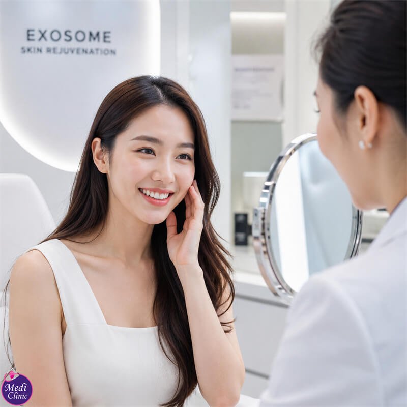 Doctor planning a skin recovery treatment programme for patient from Singapore at Medi Clinic JB SG Doctor planning a skin recovery treatment programme for patient from Singapore at Medi Clinic JB SG