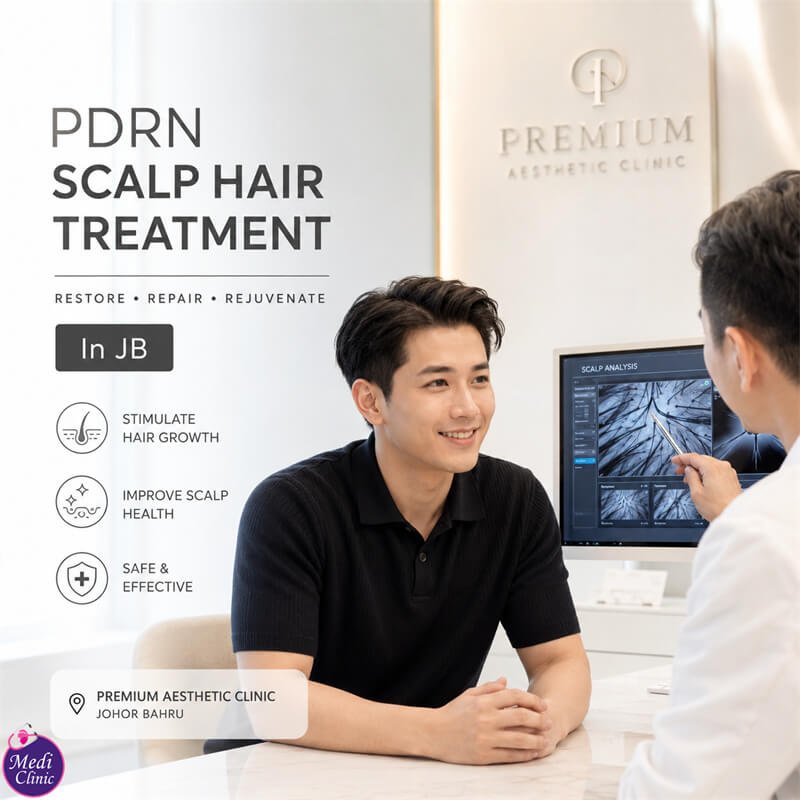 Doctor providing safe PDRN hair loss consultation in Eco Botanic Iskandar Puteri JB SG Doctor providing safe PDRN hair loss consultation in Eco Botanic Iskandar Puteri JB SG