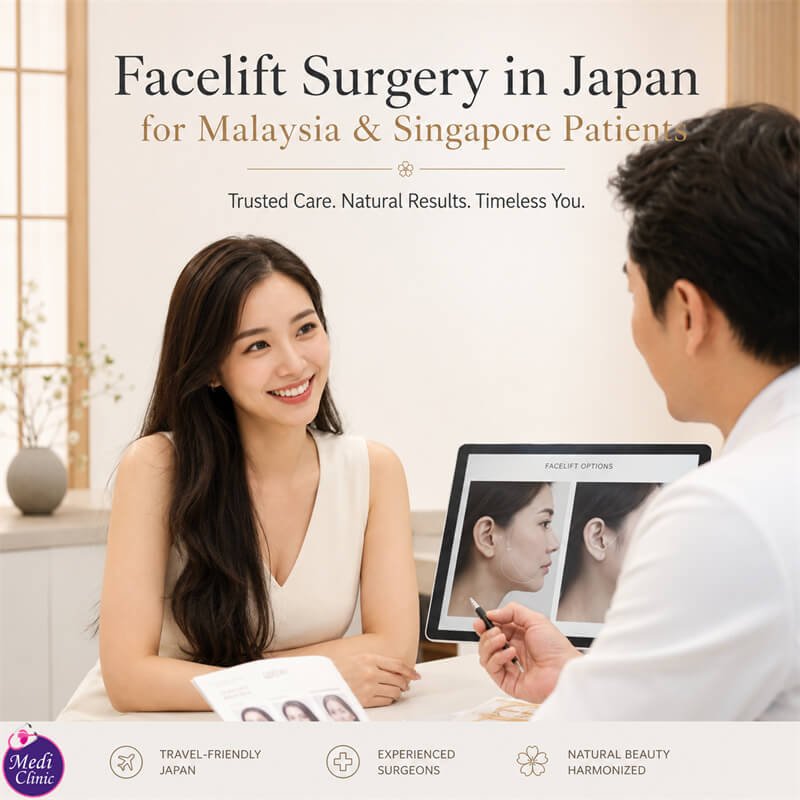 Facelift surgery consultation for Malaysian and Singapore patients considering Japan Facelift surgery consultation for Malaysian and Singapore patients considering Japan