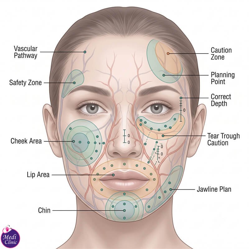 Improved facial contour after doctor-led filler therapy at our JB clinic Improved facial contour after doctor-led filler therapy at our JB clinic