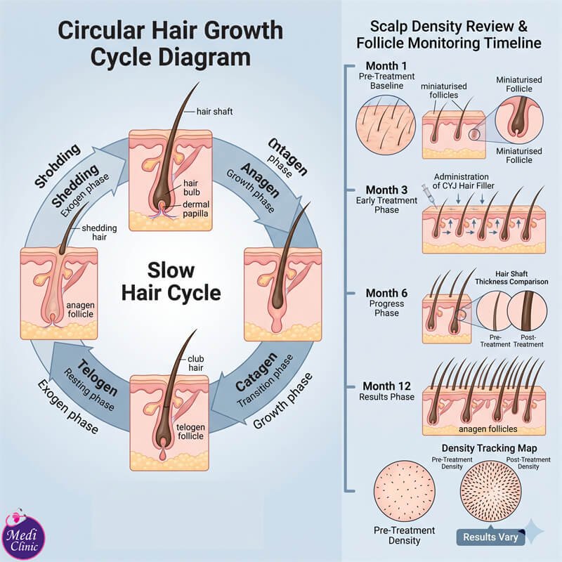 Improved scalp environment after doctor-led CYJ therapy at our JB clinic Improved scalp environment after doctor-led CYJ therapy at our JB clinic