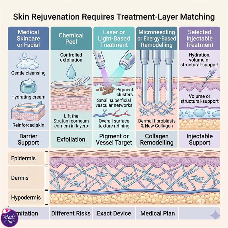 Improved skin texture after natural-looking rejuvenation therapy at our JB clinic Improved skin texture after natural-looking rejuvenation therapy at our JB clinic