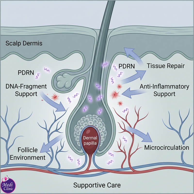 Patient consultation for PDRN hair loss treatment in JB for Singaporean visitor Patient consultation for PDRN hair loss treatment in JB for Singaporean visitor
