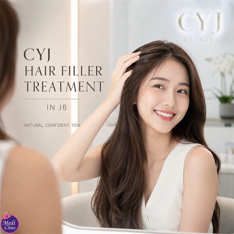患者在新山 Medi Clinic 討論 CYJ Hair Filler 療程後護理與安全性 患者在新山 Medi Clinic 討論 CYJ Hair Filler 療程後護理與安全性