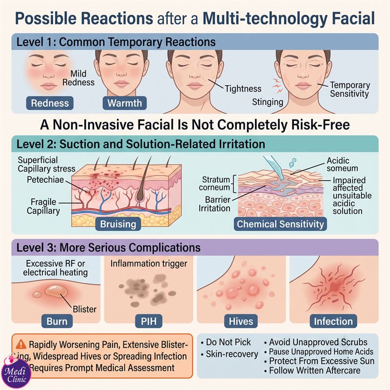 Patient discussing PROFacial aftercare and skin sensitivity at Medi Clinic JB Patient discussing PROFacial aftercare and skin sensitivity at Medi Clinic JB