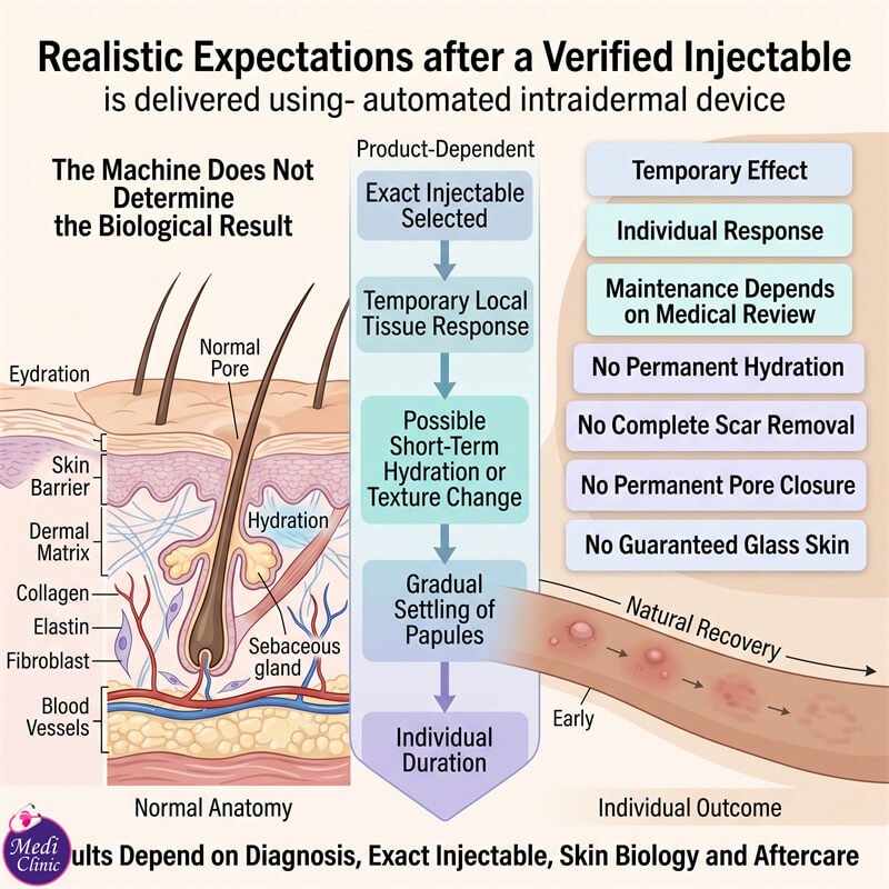 Patient discussing intradermal injection aftercare at Medi Clinic JB Patient discussing intradermal injection aftercare at Medi Clinic JB