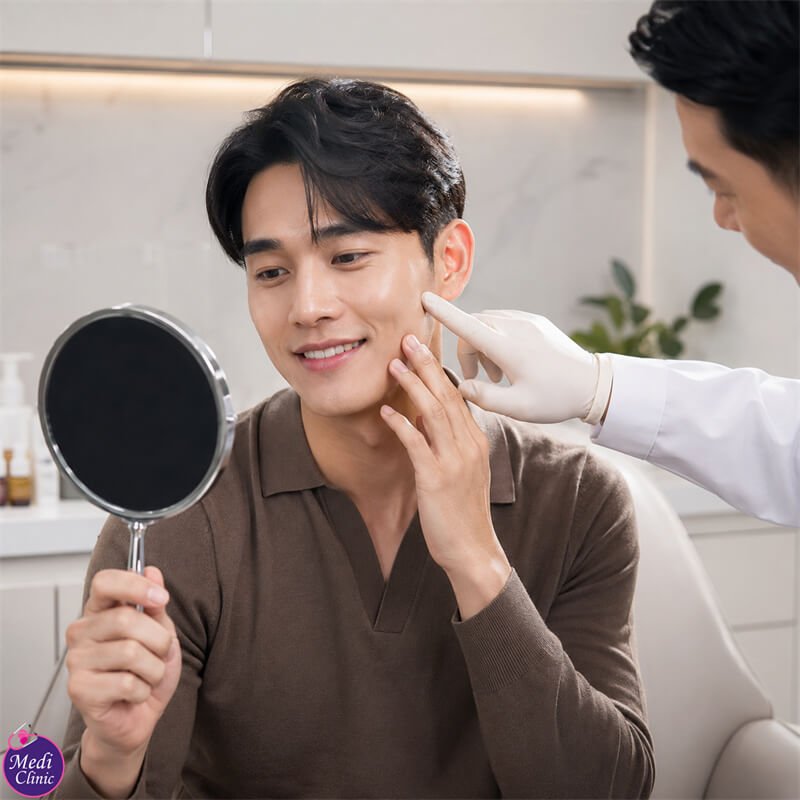 Patient discussing pigmentation aftercare and sunscreen at Medi Clinic JB SG Patient discussing pigmentation aftercare and sunscreen at Medi Clinic JB SG