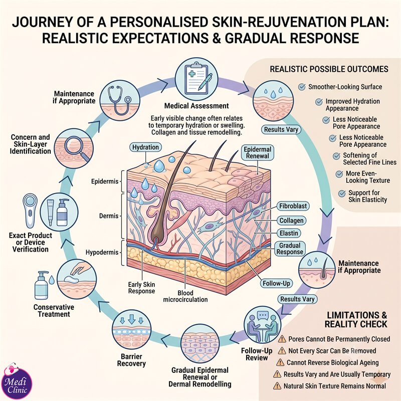 Patient discussing skin-rejuvenation aftercare and sunscreen at Medi Clinic JB Patient discussing skin-rejuvenation aftercare and sunscreen at Medi Clinic JB