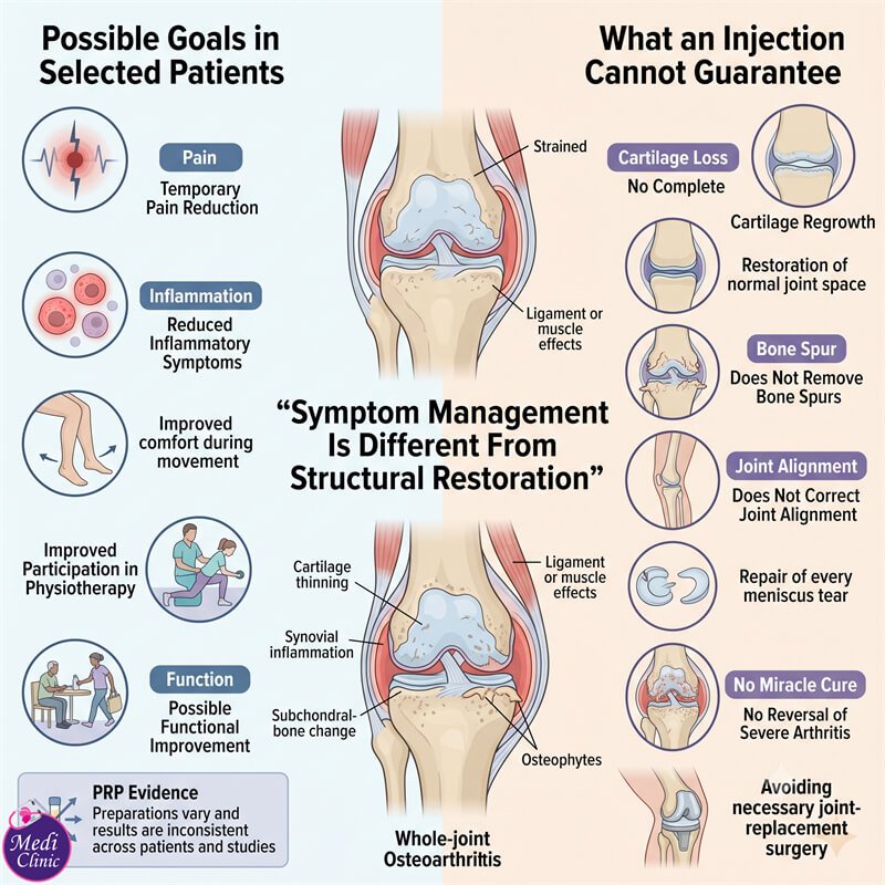 Patient reviewing orthobiologic evidence and realistic joint injection expectations at Medi Clinic JB Patient reviewing orthobiologic evidence and realistic joint injection expectations at Medi Clinic JB