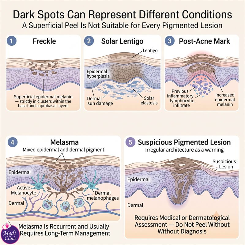 Skin pigmentation assessment before a brightening peel in JB Skin pigmentation assessment before a brightening peel in JB