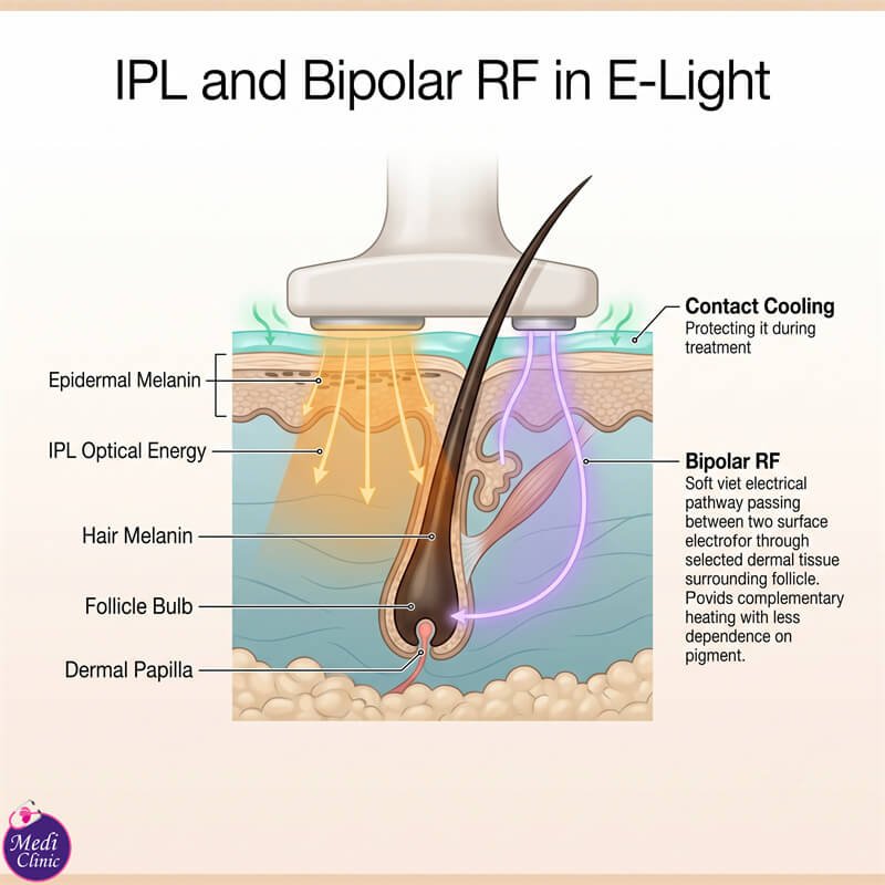 Diagram comparing IPL and bipolar radiofrequency JB SG Diagram comparing IPL and bipolar radiofrequency JB SG