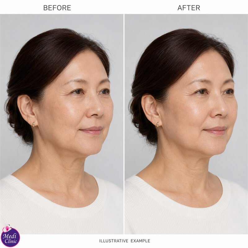 Doctor assessing different types of atrophic acne scars JB SG Doctor assessing different types of atrophic acne scars JB SG