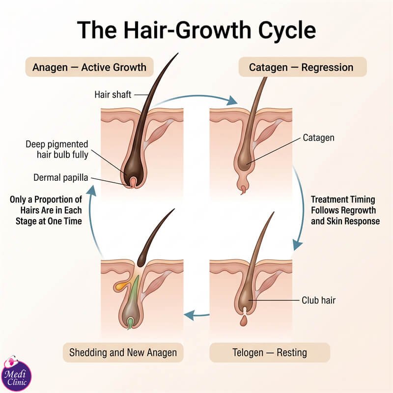 Doctor assessing facial hair and hormonal risk JB SG Doctor assessing facial hair and hormonal risk JB SG