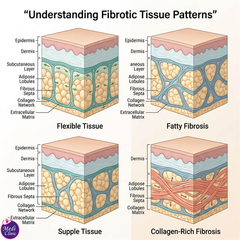 Doctor assessing fatty and fibrotic tissue at Medi Clinic JB SG Singapore Doctor assessing fatty and fibrotic tissue at Medi Clinic JB SG Singapore