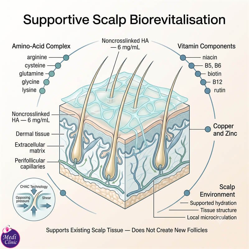 Doctor assessing hair thinning at Medi Clinic JB SG Doctor assessing hair thinning at Medi Clinic JB SG
