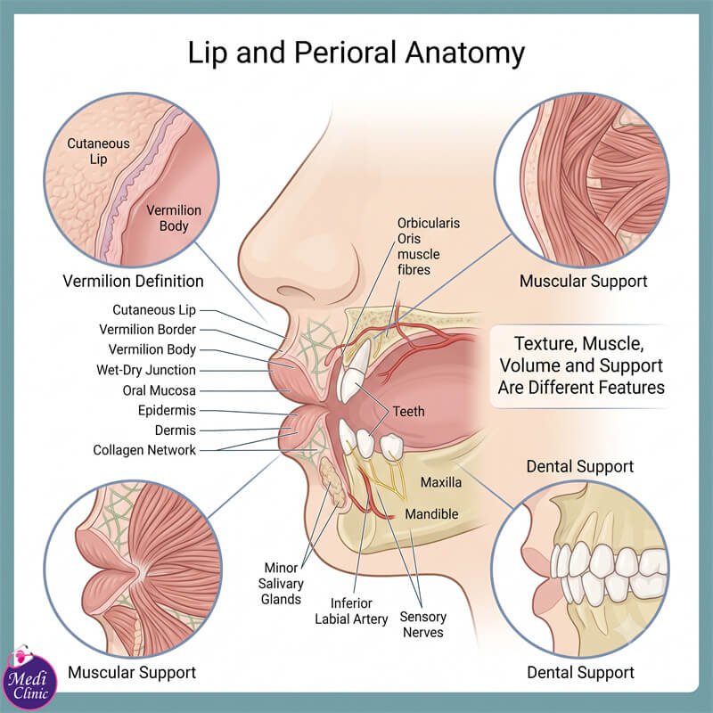 Doctor examining lips for cold sores and inflammation JB SG Doctor examining lips for cold sores and inflammation JB SG