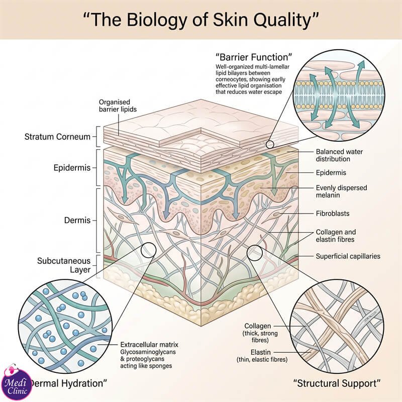 Doctor explaining injectable skin-booster treatment JB SG Doctor explaining injectable skin-booster treatment JB SG
