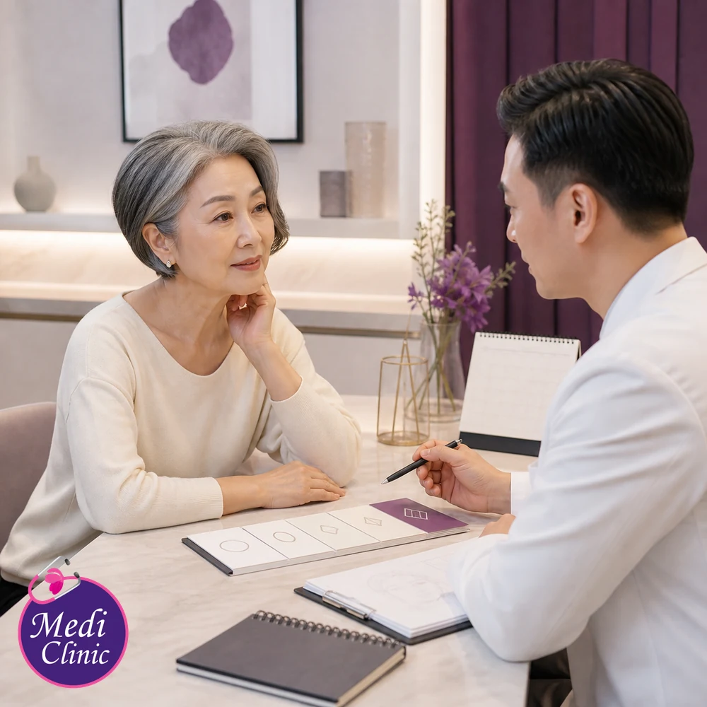Educational treatment-selection visual for Aesthetic Consultation