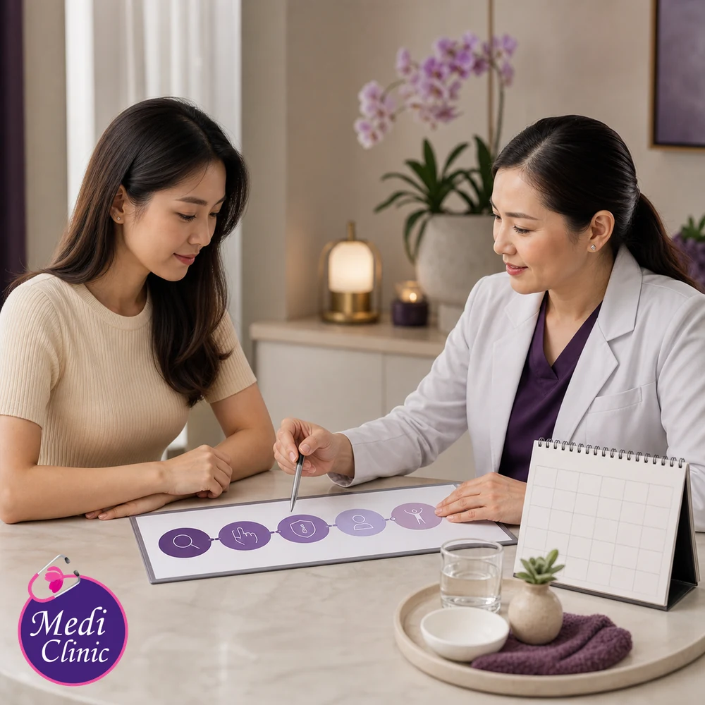 Educational treatment-selection visual for Aesthetic Skin Assessment Guide