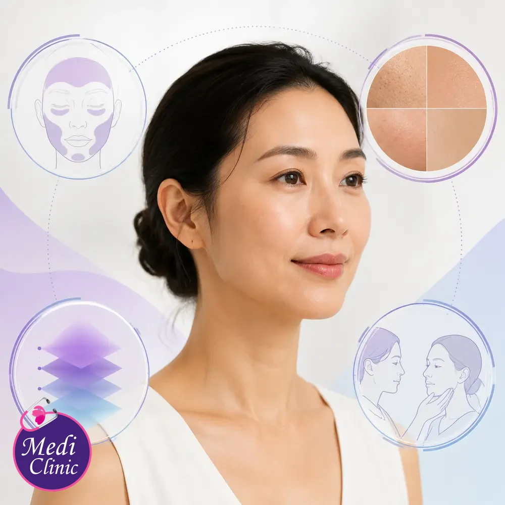 Educational treatment-selection visual for Aesthetic Treatment Cost Guide