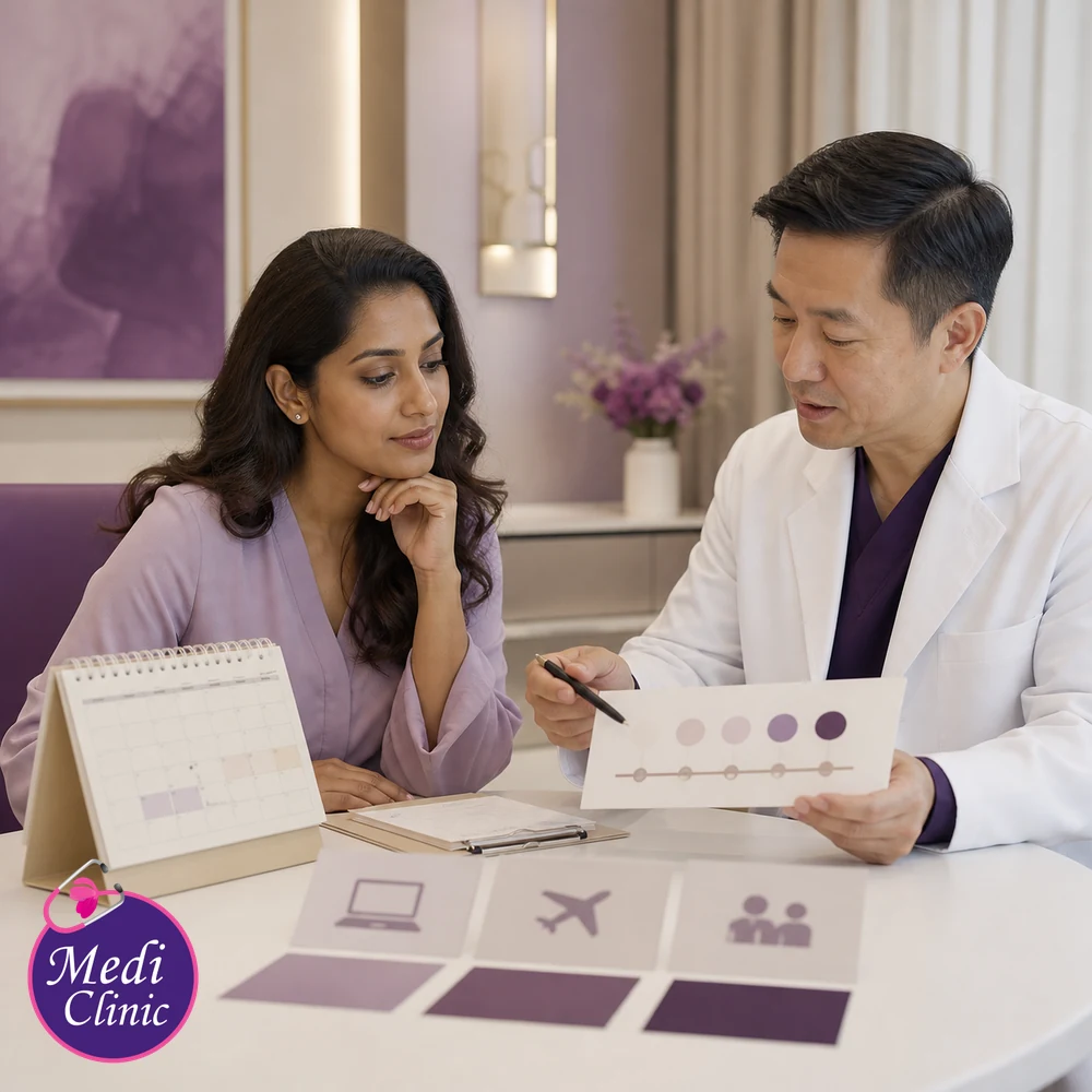 Educational treatment-selection visual for Aesthetic Treatment Downtime