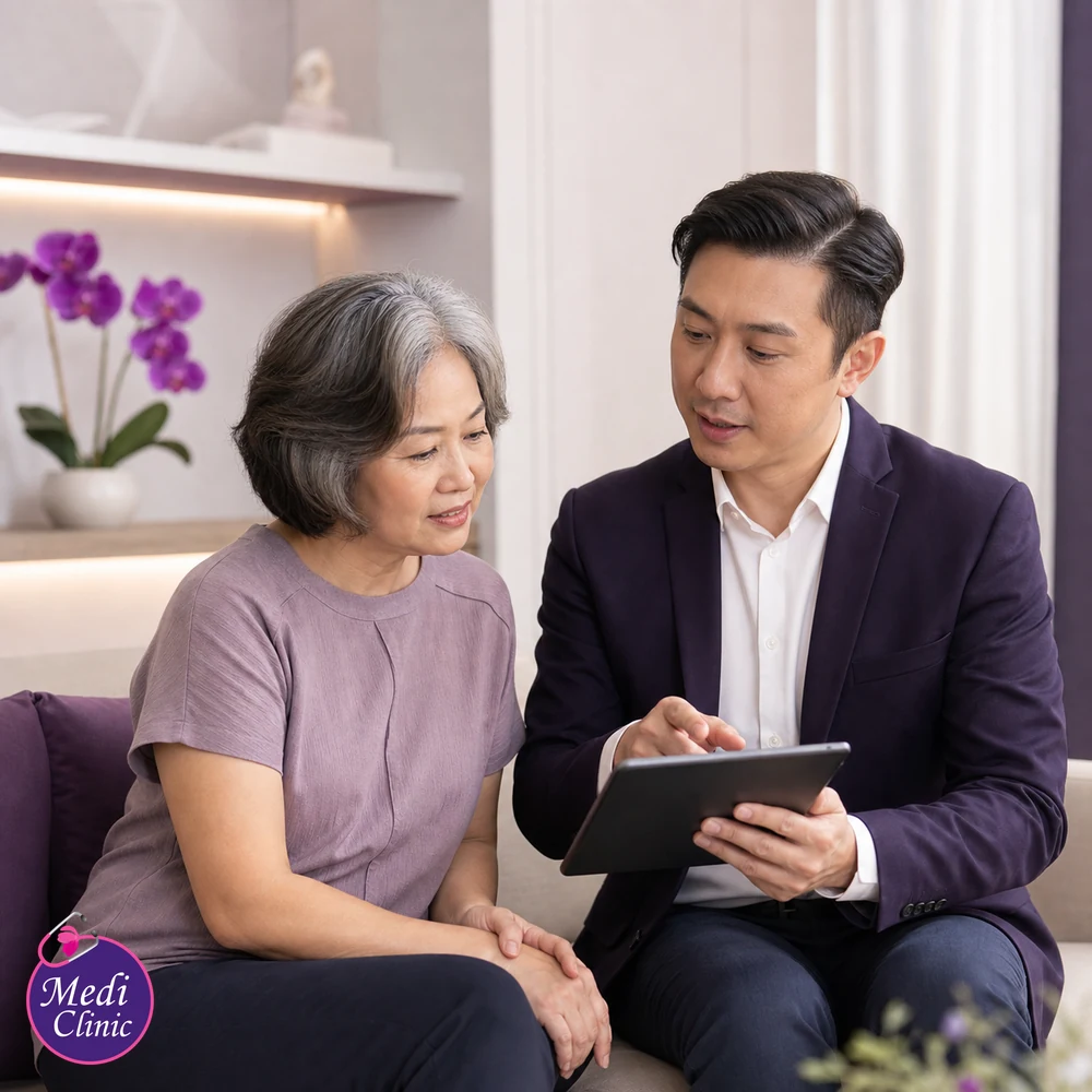 Doctor assessing suitability and contributing factors for Back Fat and Bra-Line Fullness Treatment Options