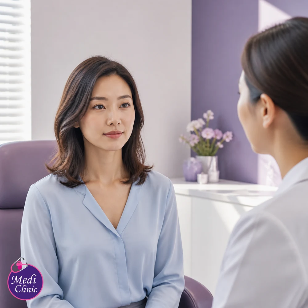 Doctor assessing suitability and contributing factors for Dermal Filler Product Comparison Guide
