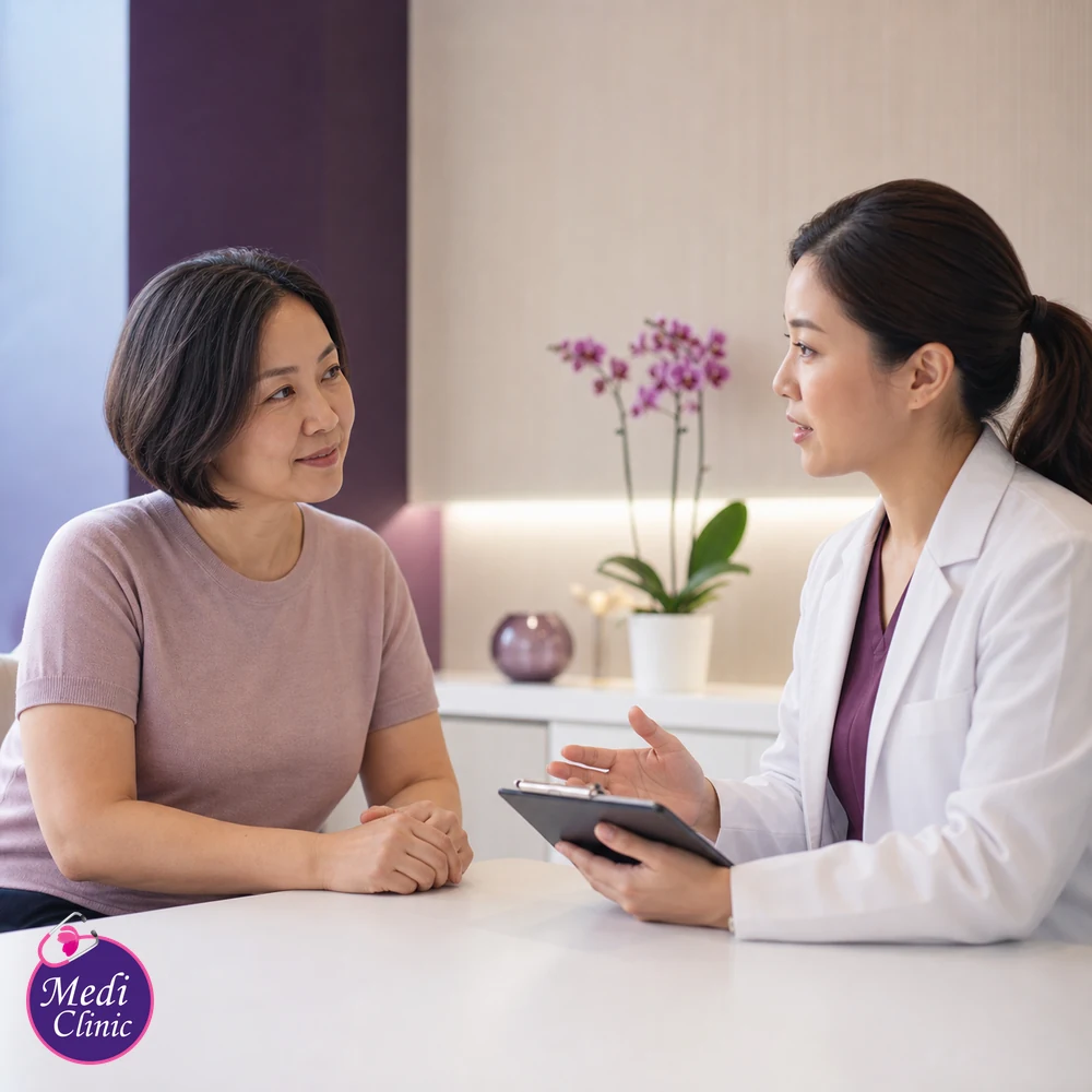 Doctor assessing suitability and contributing factors for Doctor-Supervised Slimming Programme Consultation Guide
