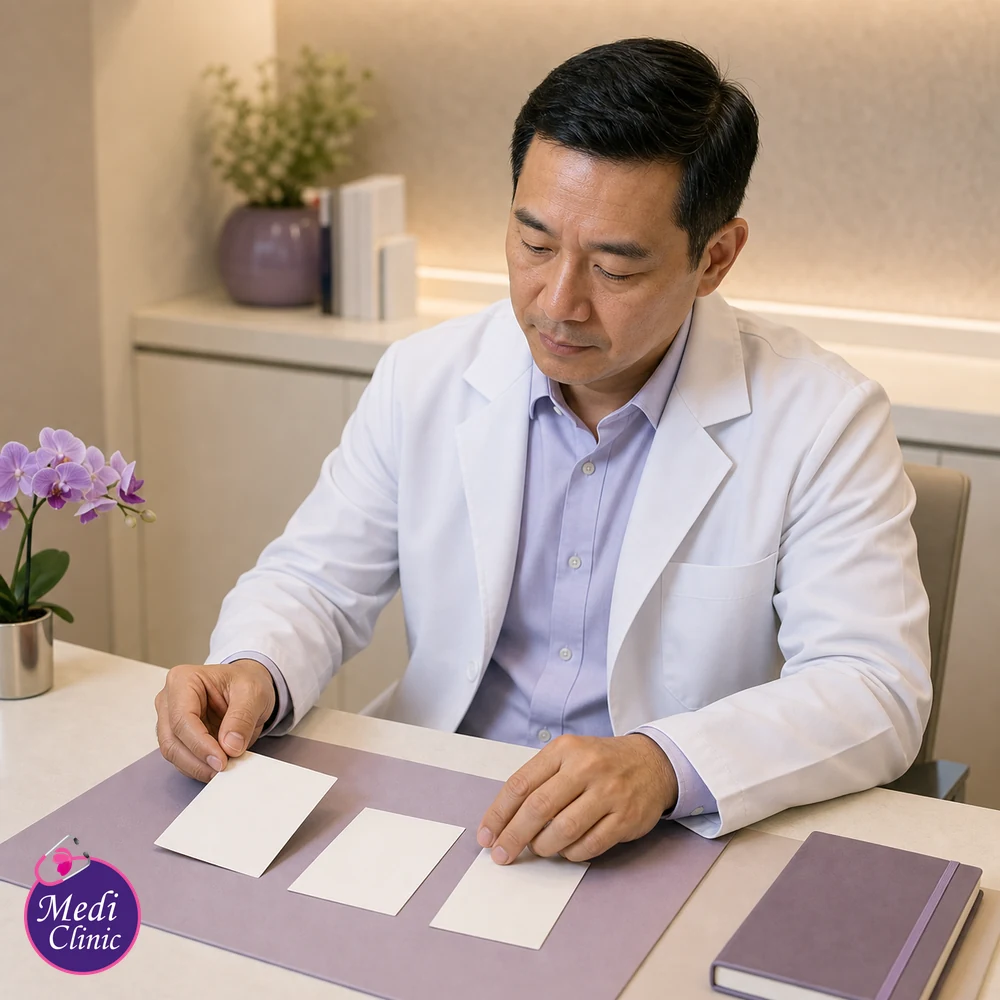 Educational treatment-selection visual for Exosome Treatment by Skin Hair IV and Joint Concern Guide