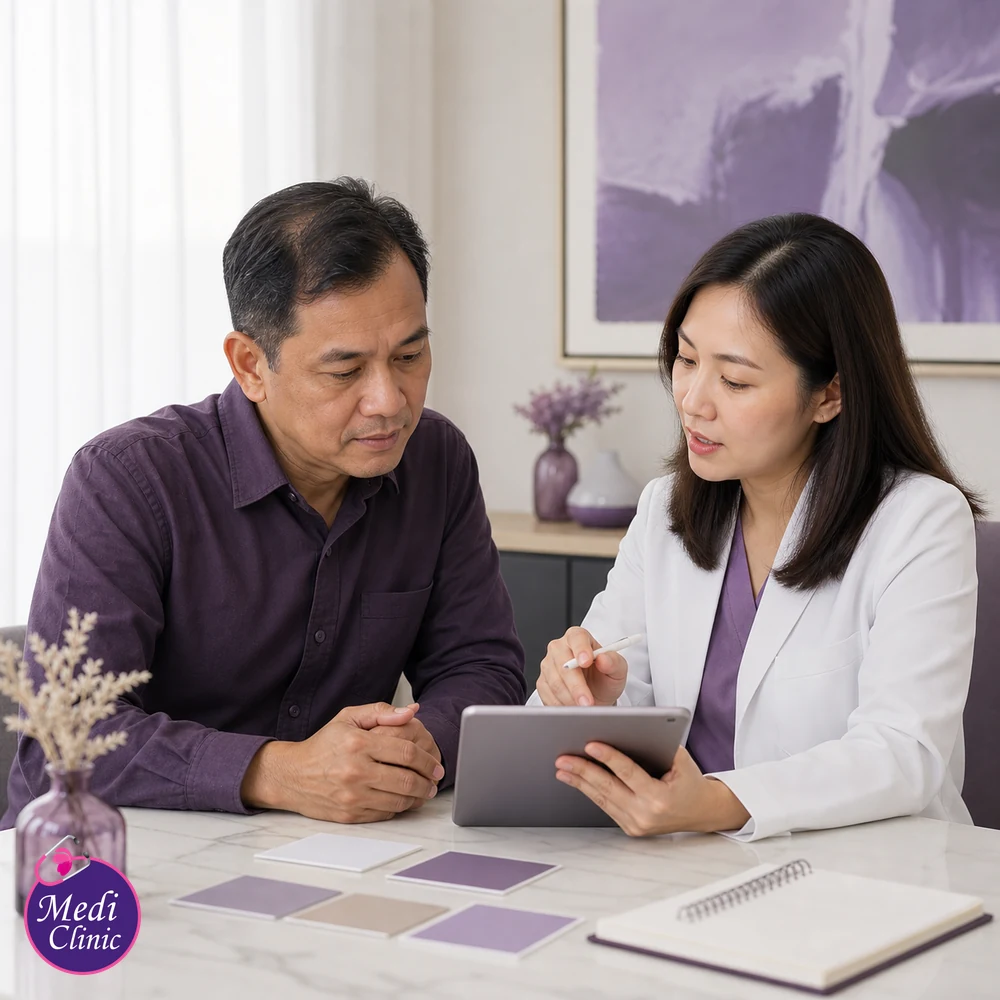Educational treatment-selection visual for Female Hair Thinning Treatment Options
