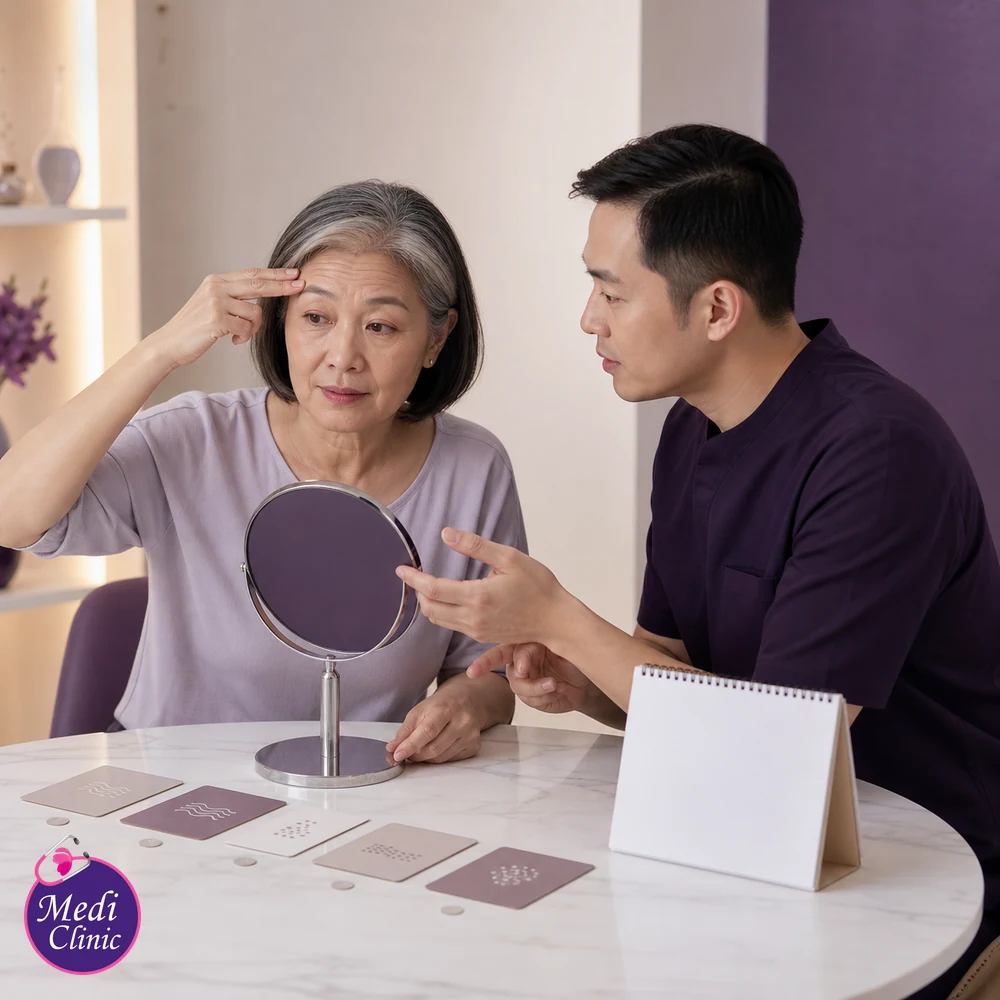 Educational treatment-selection visual for Forehead Lines Treatment Options