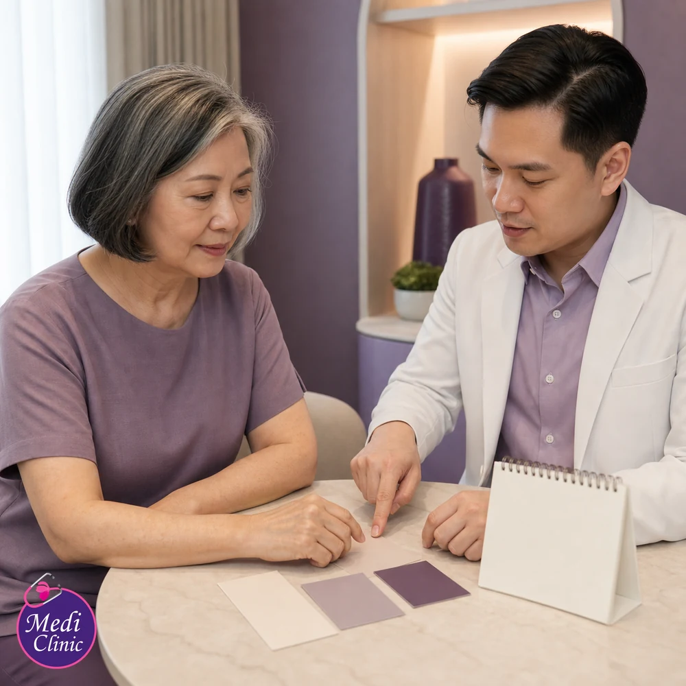 Educational treatment-selection visual for Hand Rejuvenation Treatment Options
