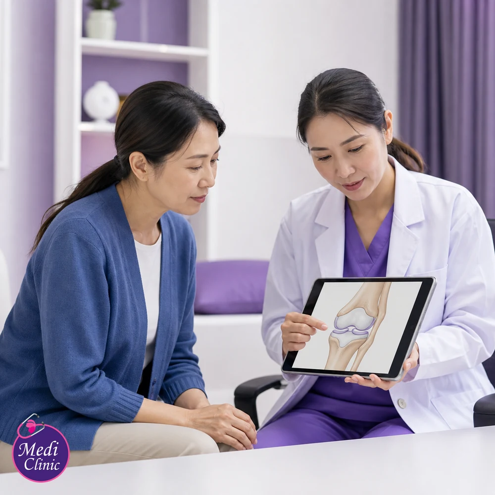 Educational treatment-selection visual for Hyaluronic Acid Knee Injection Product Comparison Guide