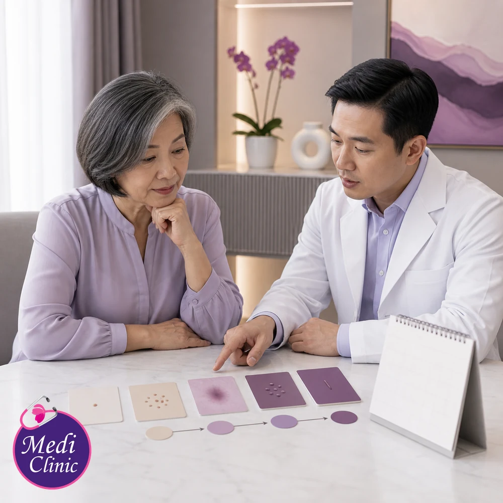 Educational treatment-selection visual for Hypertrophic Scar Treatment Options