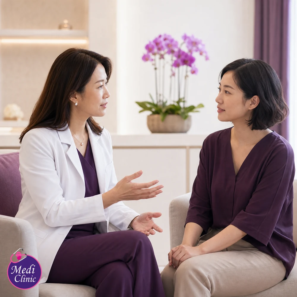 Doctor assessing suitability and contributing factors for IV Drip Treatment Comparison Guide