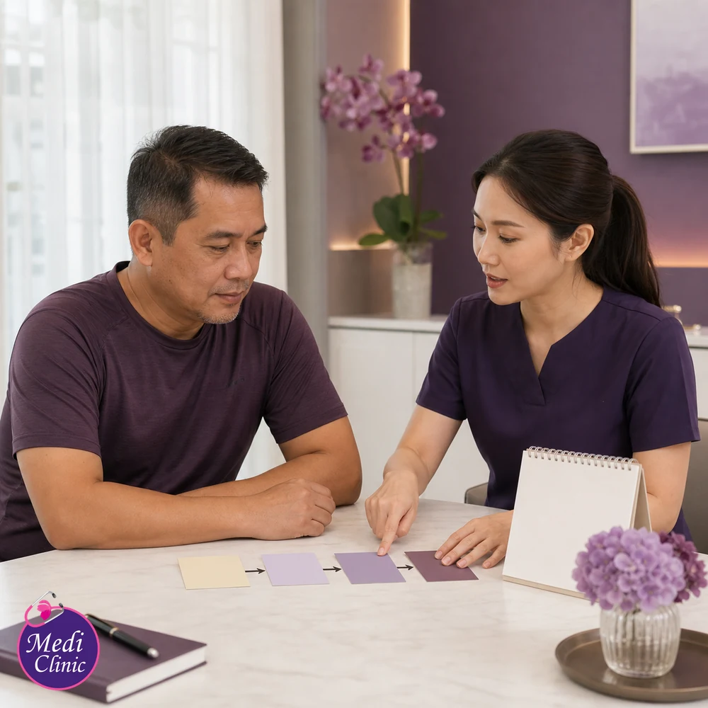 Educational treatment-selection visual for Love Handles and Waist Contouring Treatment Options