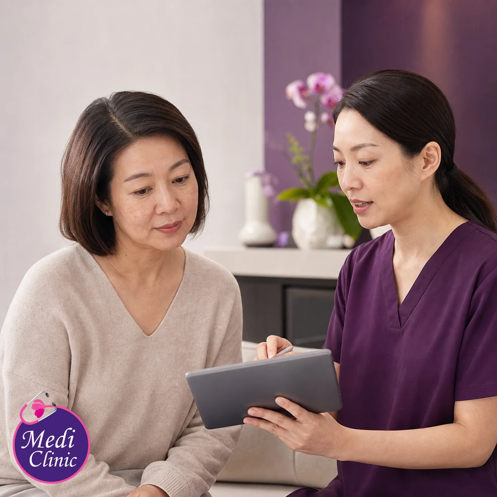 Doctor assessing suitability and contributing factors for Post-Acne Marks and PIH Treatment Options