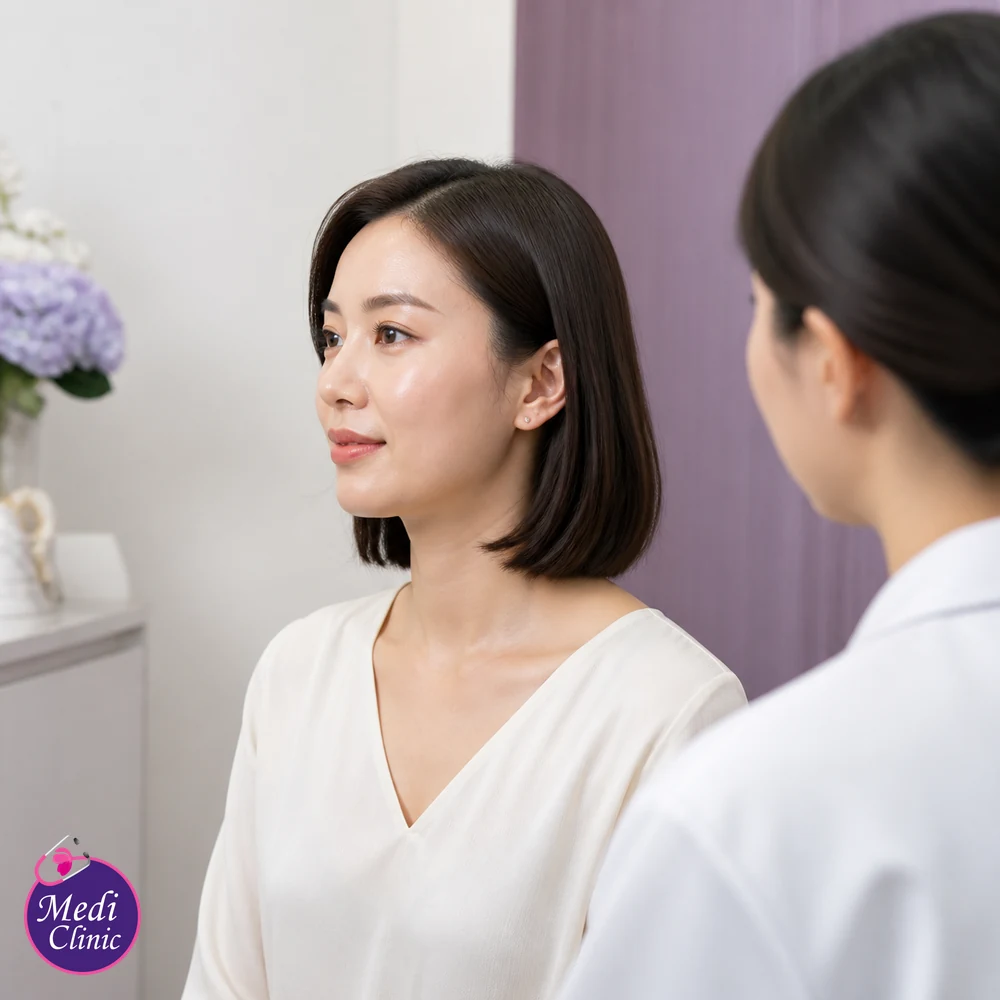 Doctor assessing suitability and contributing factors for PROFHILO and PROFHILO STRUCTURA Comparison Guide