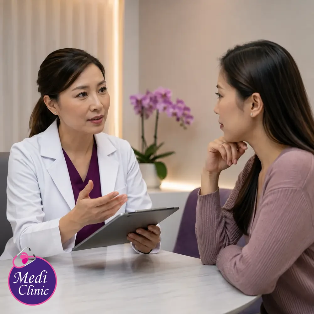 Doctor assessing suitability and contributing factors for Questions to Ask Before an Aesthetic Treatment