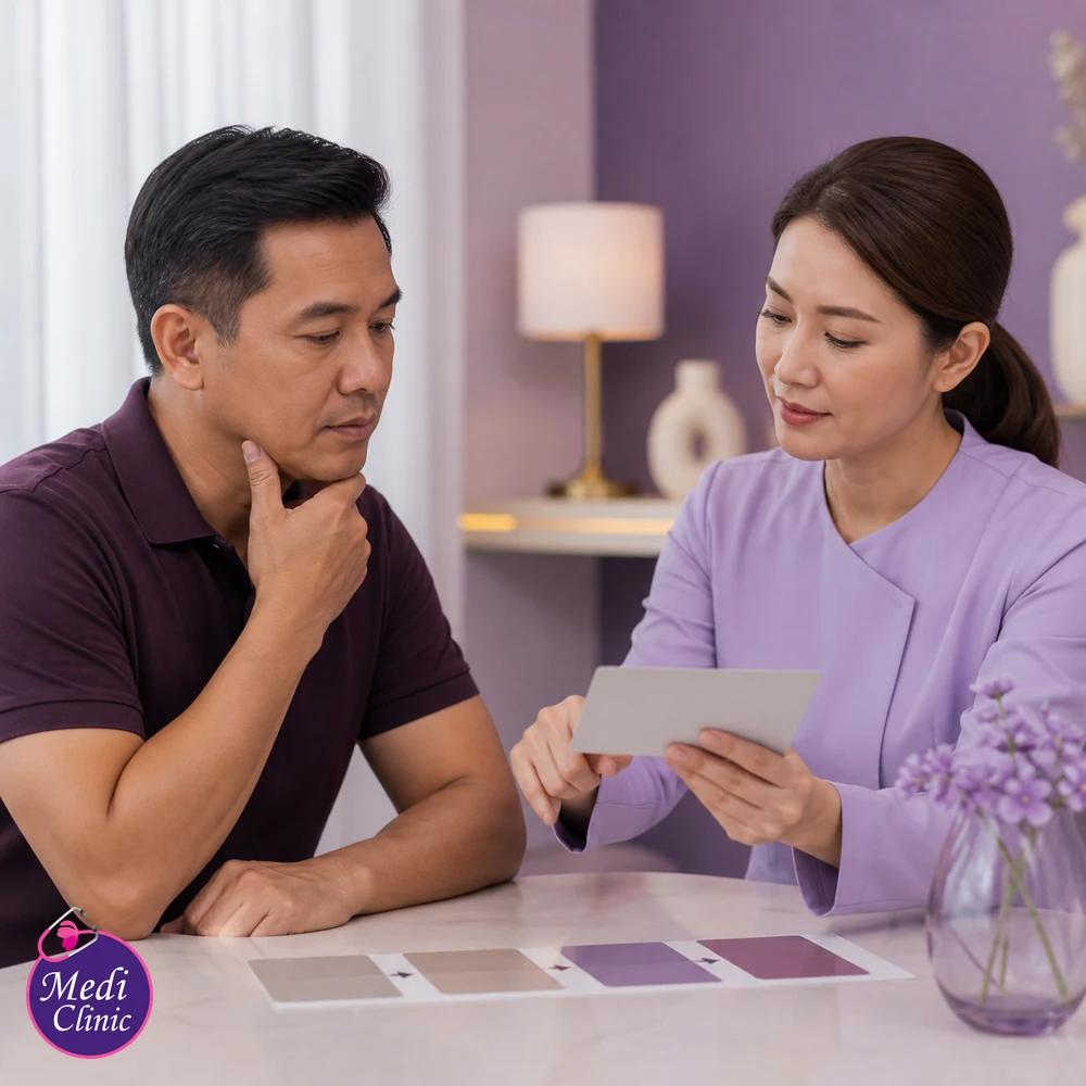 Educational treatment-selection visual for Sagging Skin and Facial Lifting Options