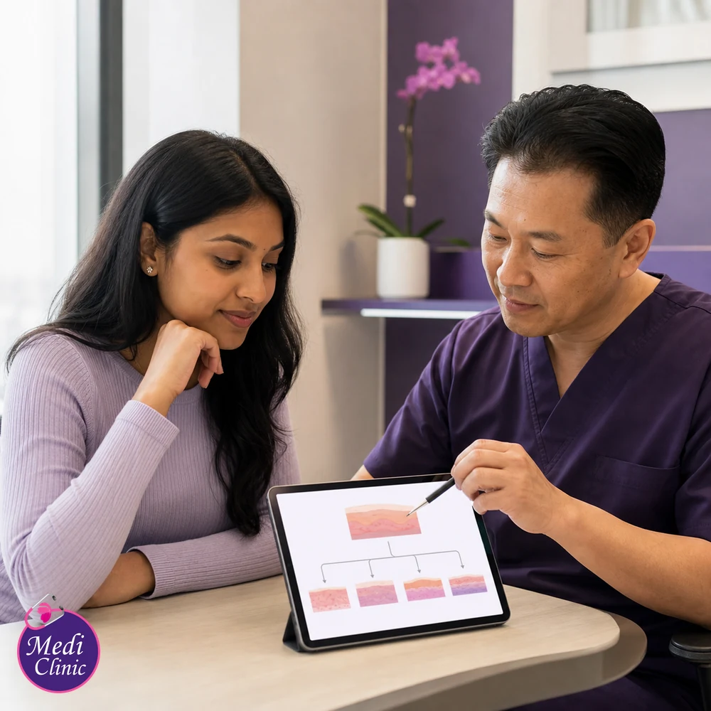 Educational treatment-selection visual for Seborrheic Keratosis Treatment Options
