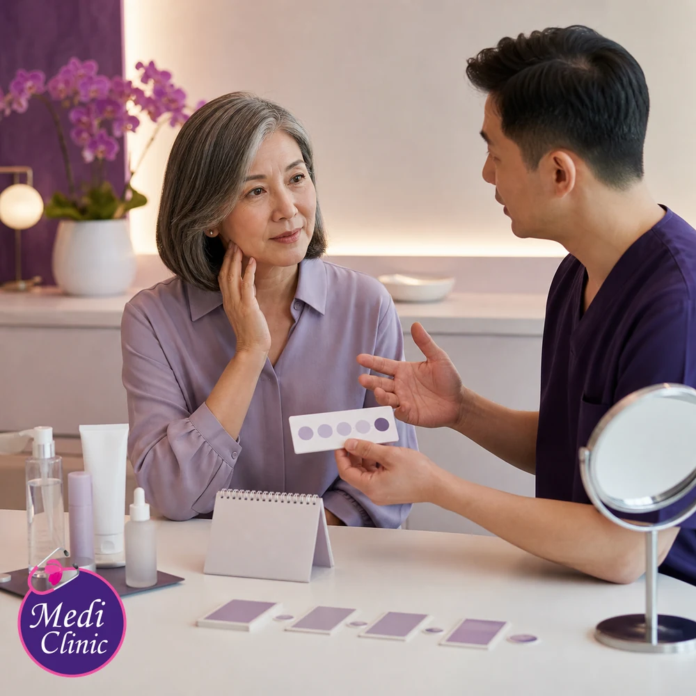 Educational treatment-selection visual for Skincare and Makeup After Aesthetic Treatment