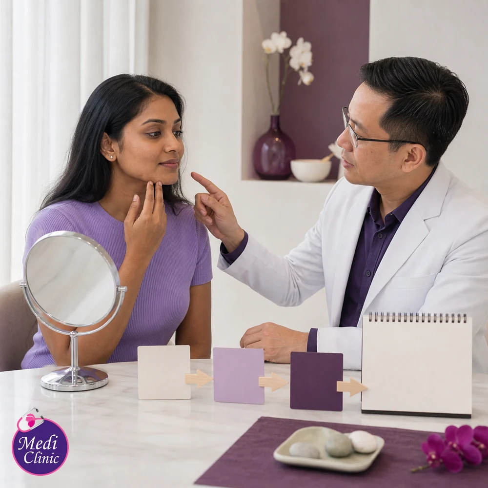 Educational treatment-selection visual for Unwanted Facial Hair Treatment Options