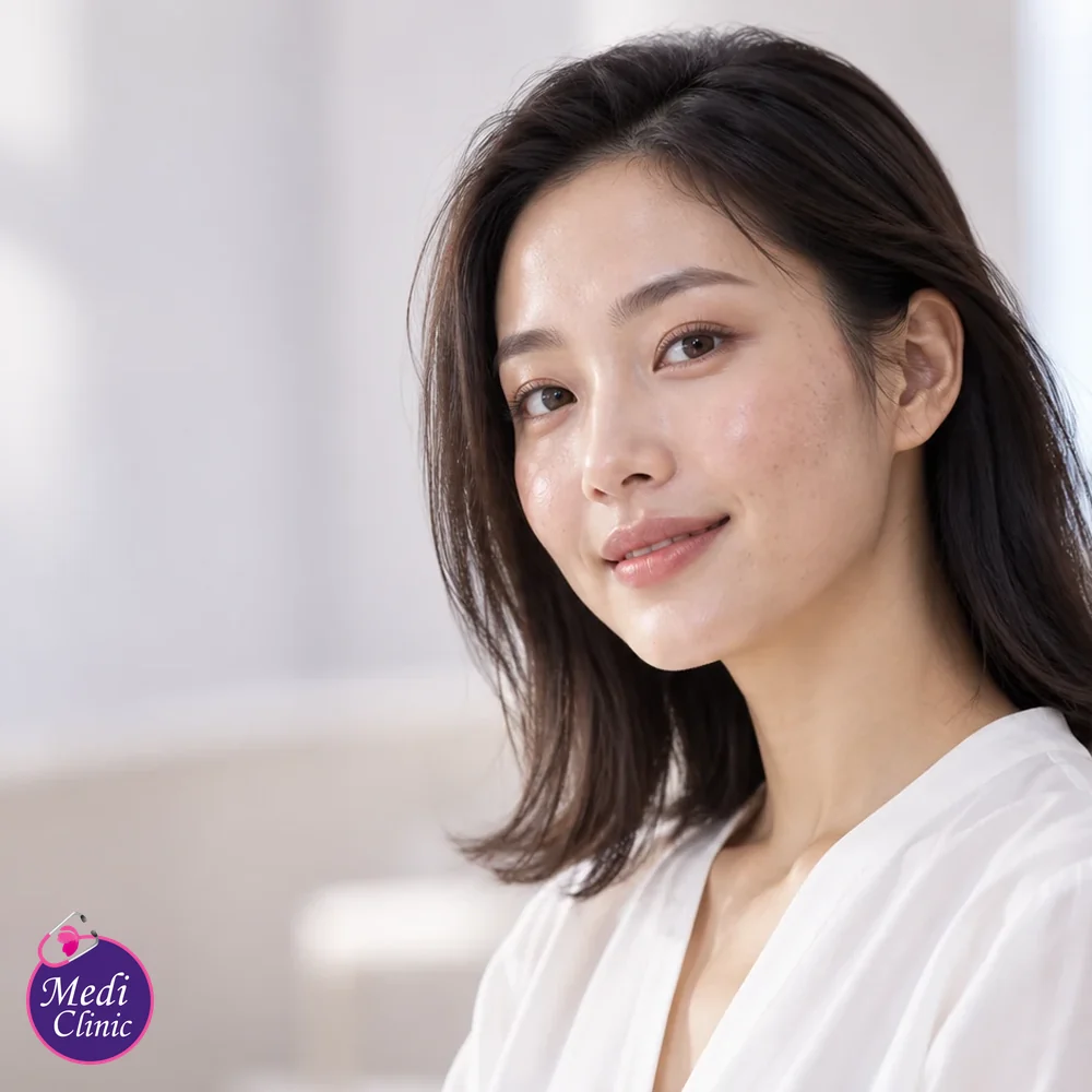 Potret model dewasa Asia rekaan untuk panduan penjagaan kulit. Potret model dewasa Asia rekaan untuk panduan penjagaan kulit.